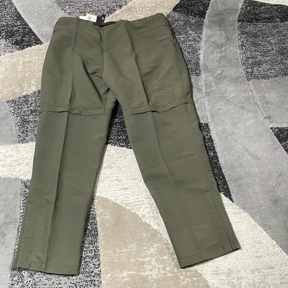 The North Face Paramount Trail Convertible Pants Mens 40x32 Green Hiking UPF New